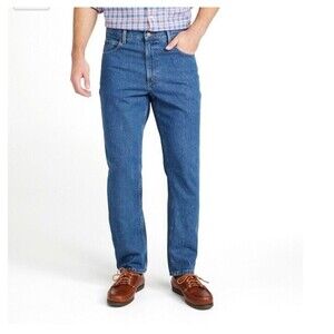 LL Bean Jeans Mens 38x34‎ Blue Denim Classic Fit Item 220626 Medium Wash Cotton